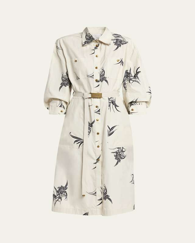 Printed Shirtdress